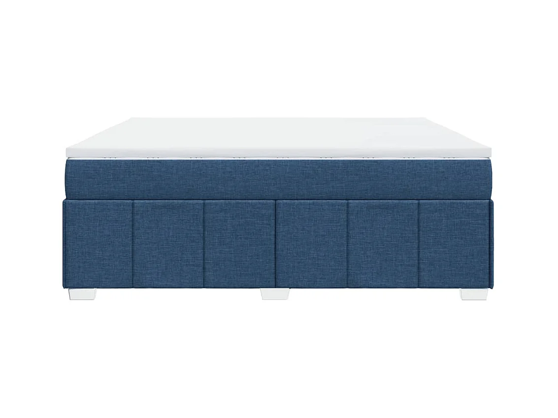 Sommier à lattes de lit avec matelas Bleu 180x200 cm Tissu