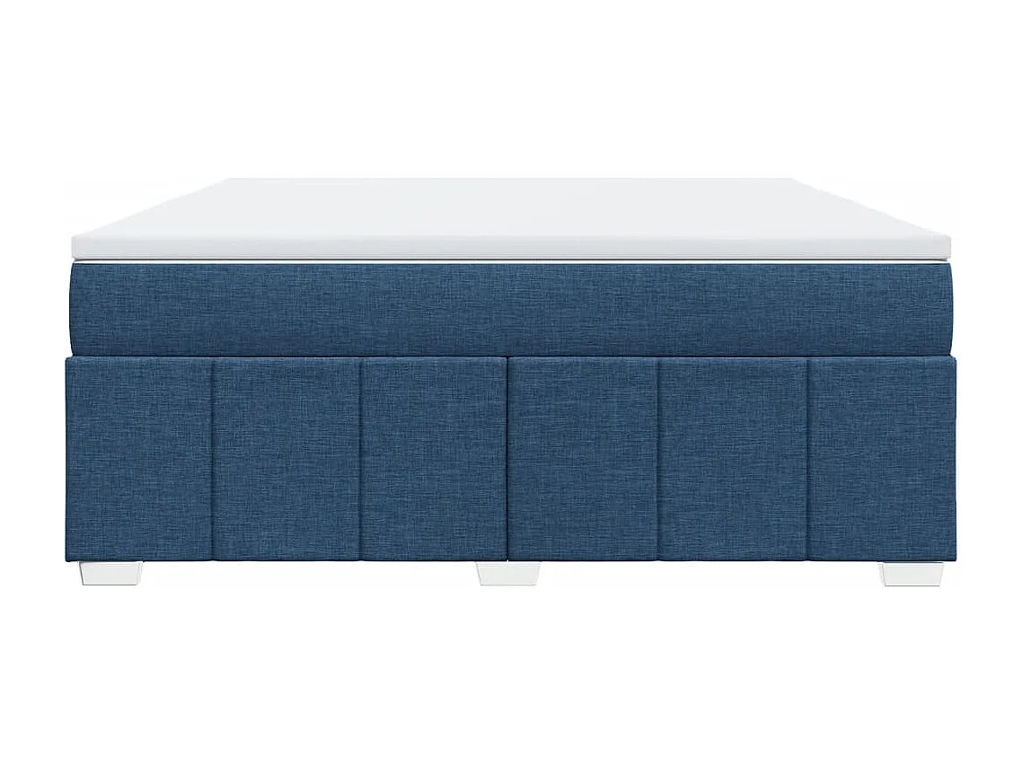 Boxspring met matras stof blauw 180x200 cm