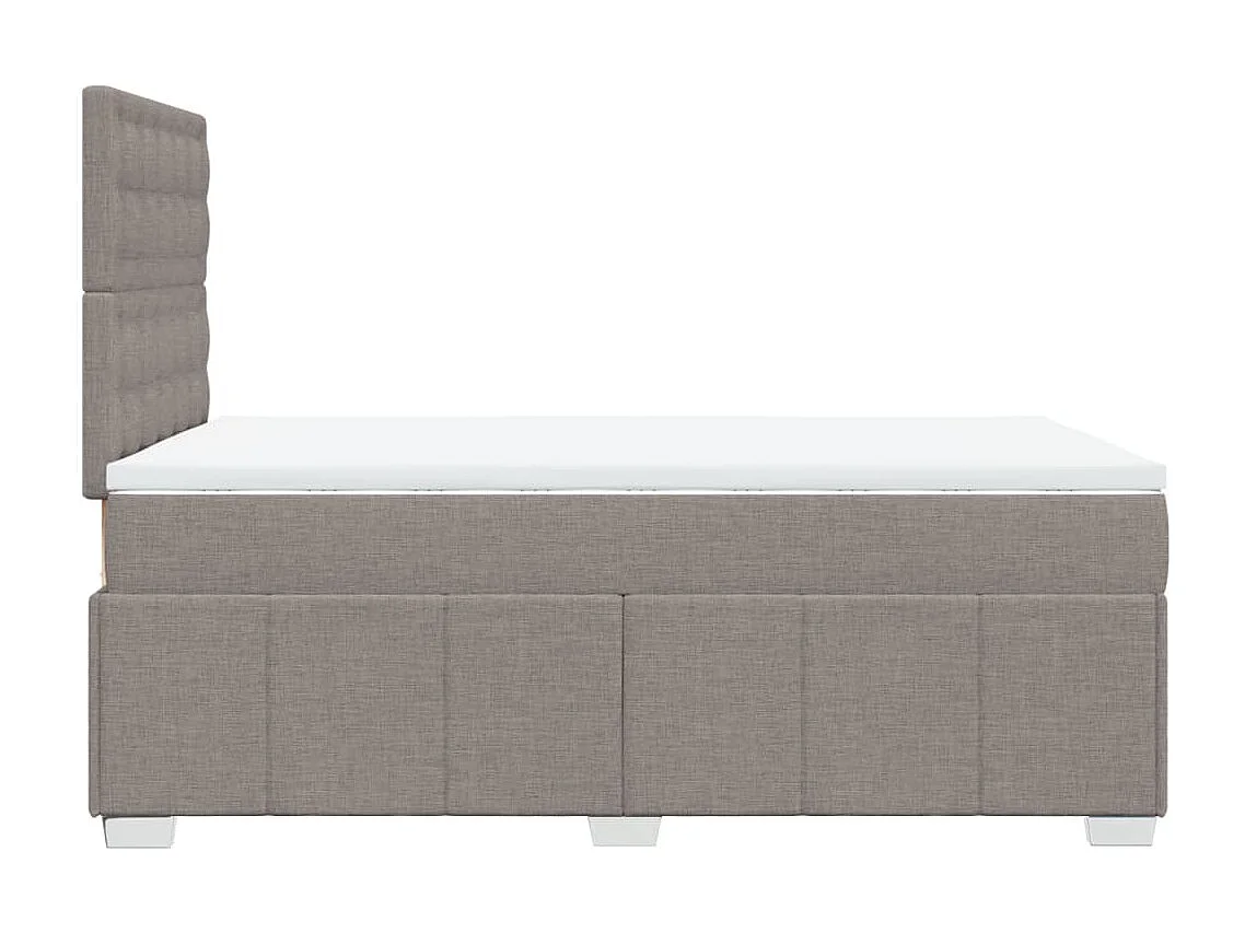 Boxspring met matras stof taupe 120x190 cm