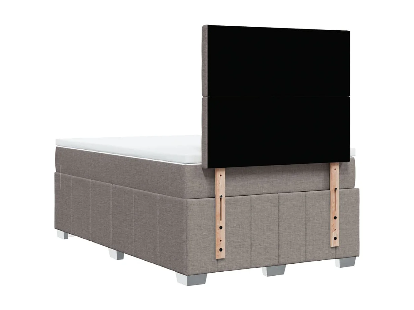 Boxspring met matras stof taupe 120x190 cm