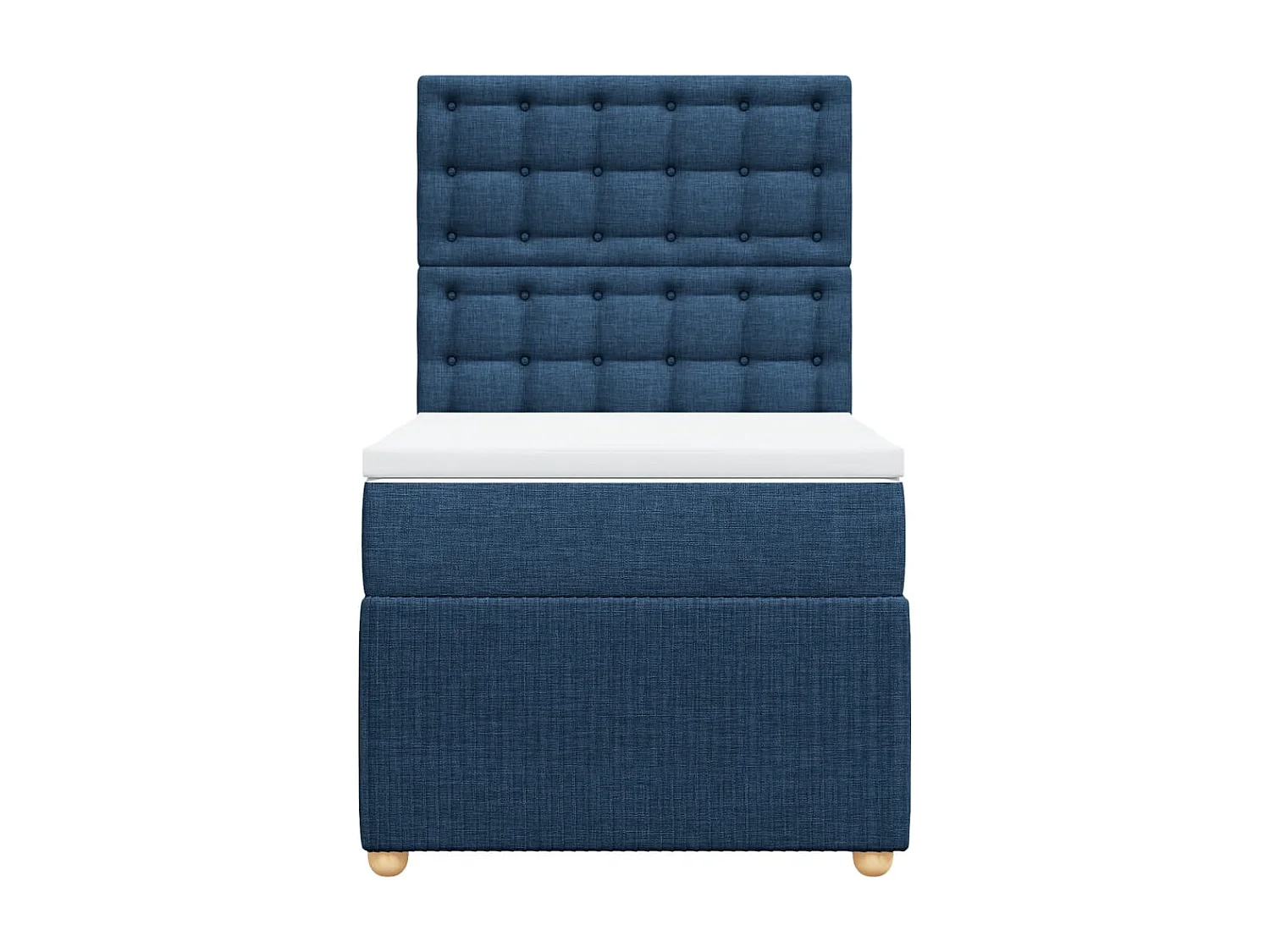 Sommier à lattes de lit avec matelas Bleu 90x190 cm Tissu