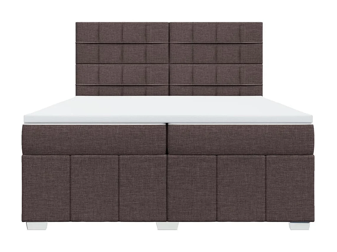 Sommier à lattes de lit avec matelas Marron foncé 200x200 cm