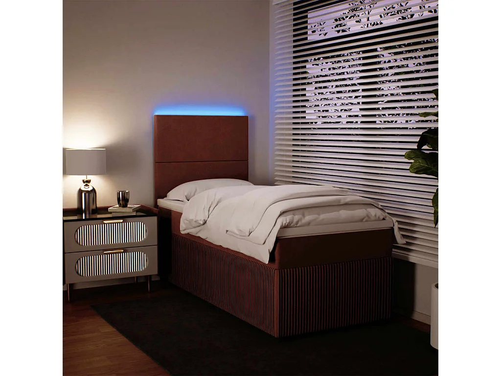 Sommier à lattes de lit et matelas Rose 80x200 cm Velours