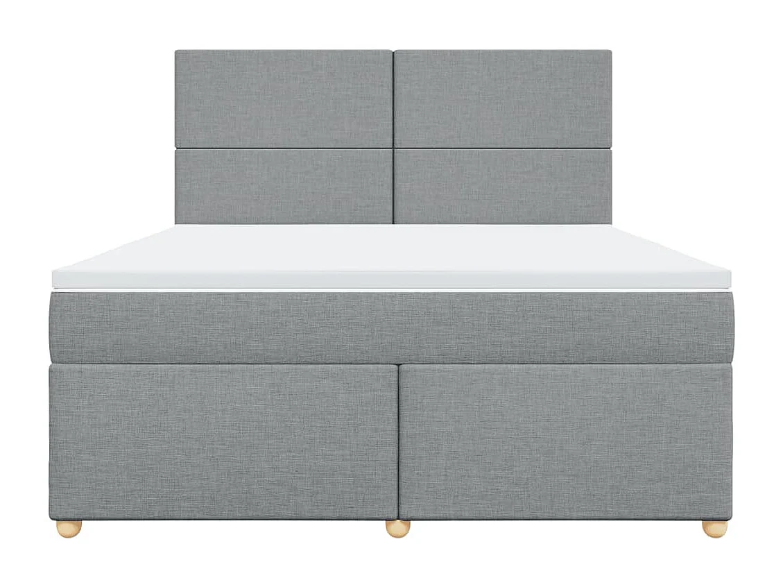 Sommier à lattes de lit avec matelas Gris clair 180x200cm Tissu