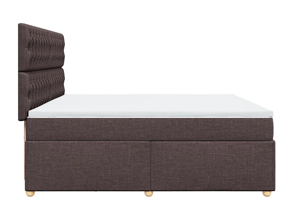 Sommier à lattes de lit avec matelas Marron foncé 200x200 cm
