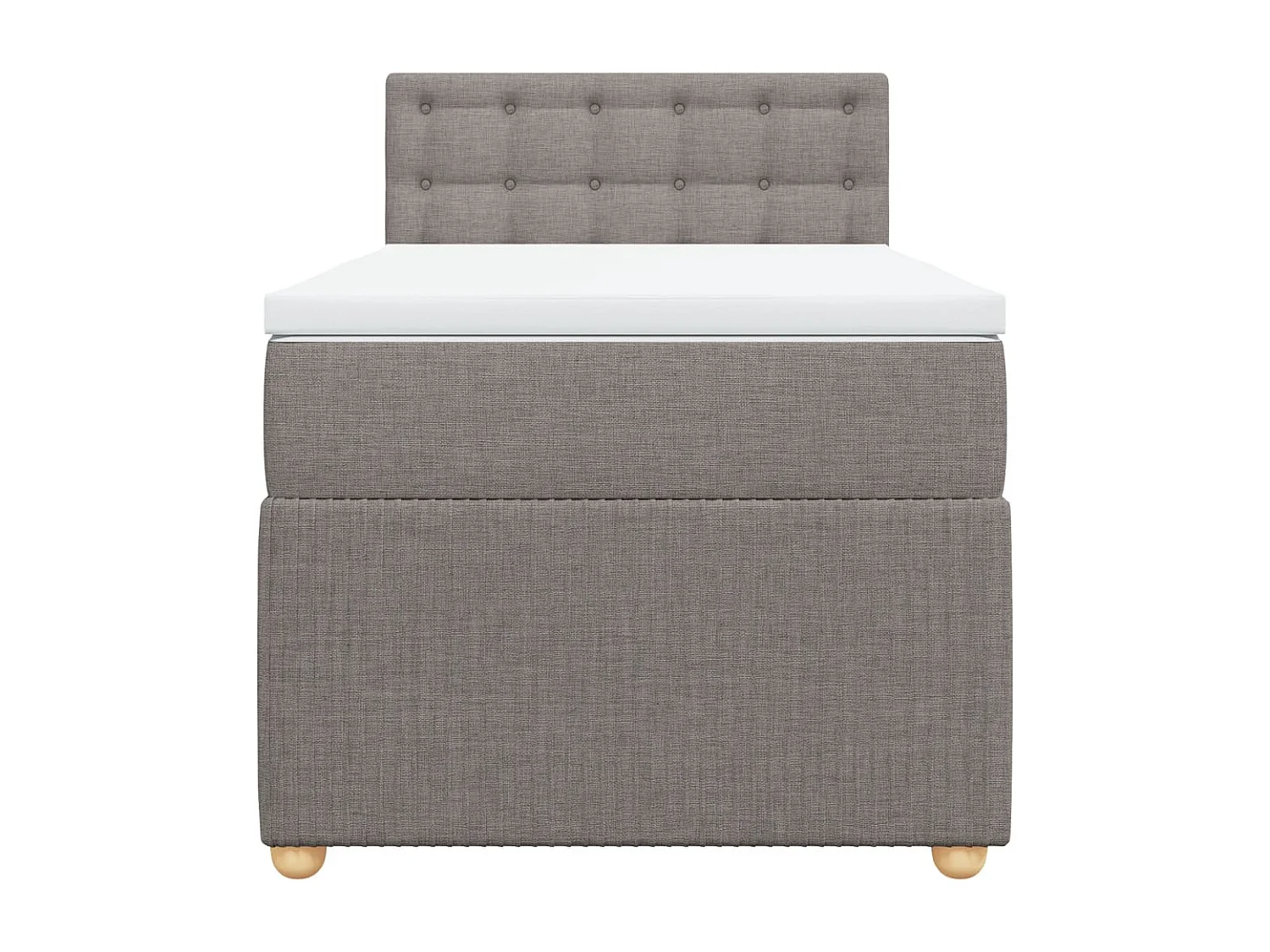 Sommier à lattes de lit avec matelas Taupe 100x200 cm Tissu