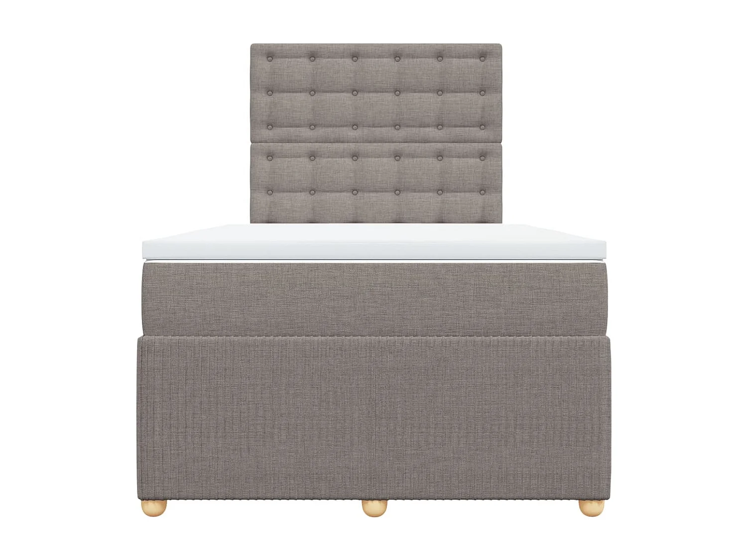 Sommier à lattes de lit avec matelas Taupe 120x200 cm Tissu