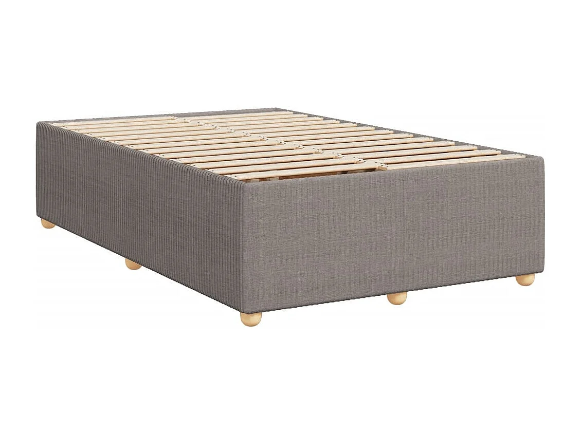 Sommier à lattes de lit avec matelas Taupe 120x200 cm Tissu