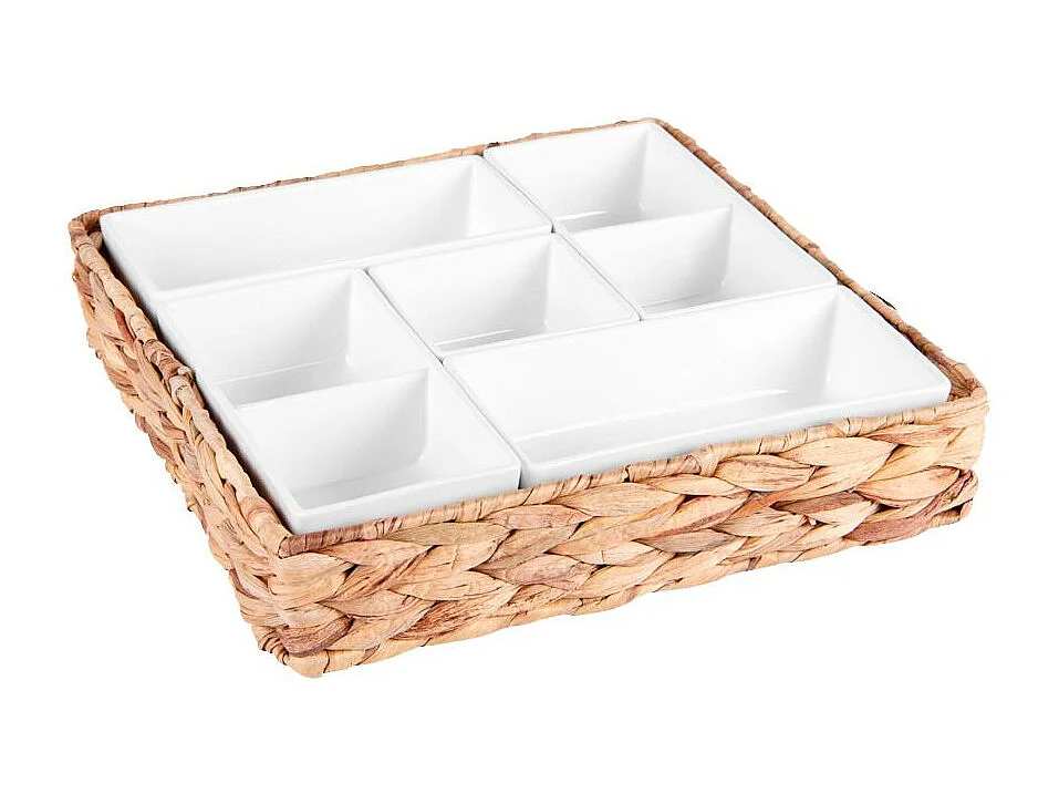 Service apéritif Tatonka tressé 8 pièces carré