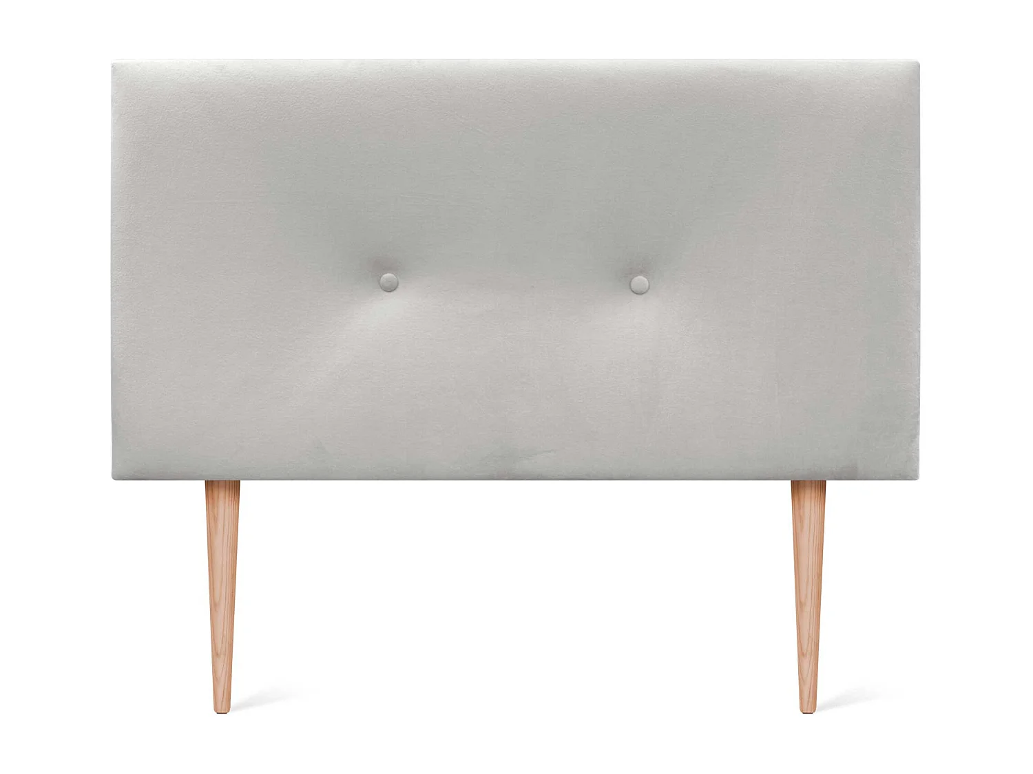 DHOME Tête de Lit Velours Lisse avec Boutons 95x105 avec Pieds de Lit 80/90 - Blanc