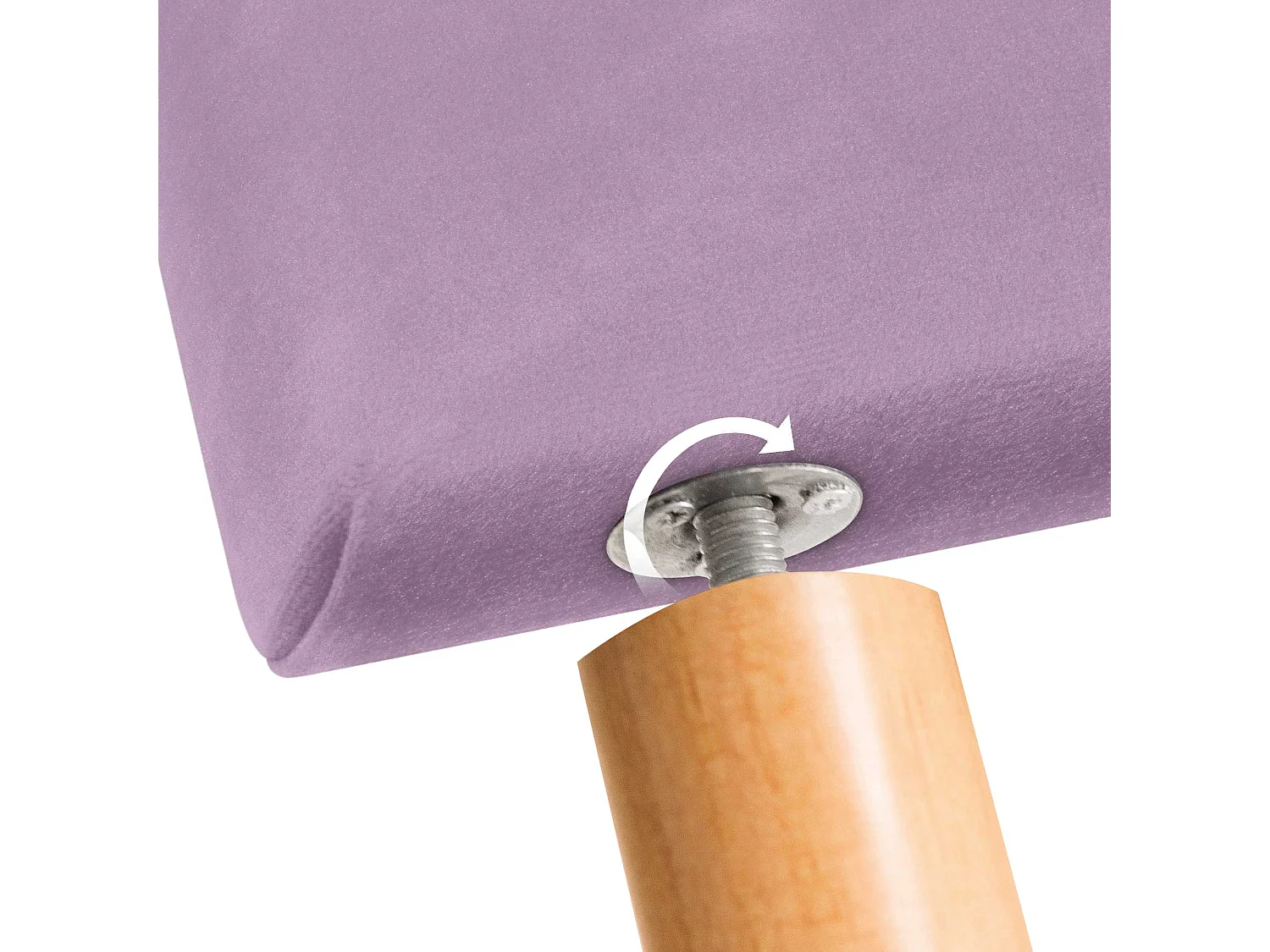 DHOME Kopfteil aus glattem Samt mit Knöpfen 80 x 105 mit Bettbeinen 80/90 – Rosa