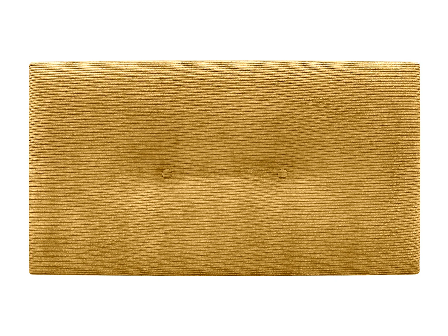 DHOME Cabeceira de veludo liso com botões 80x50 camas 80/90 - Mostarda