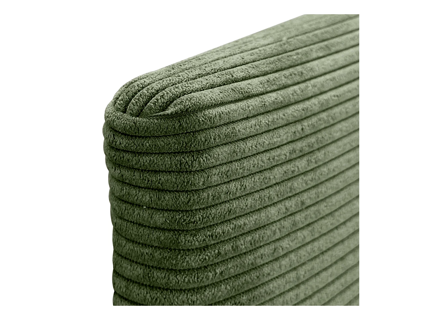 DHOME Testiera in velluto a coste tinta unita 135x105 con gambe letto 120/135/140 - Verde giungla