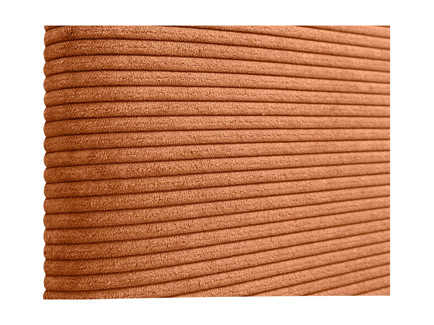 DHOME Glattes Cord-Kopfteil 80x105 mit Bettbeinen 80/90 – Orange