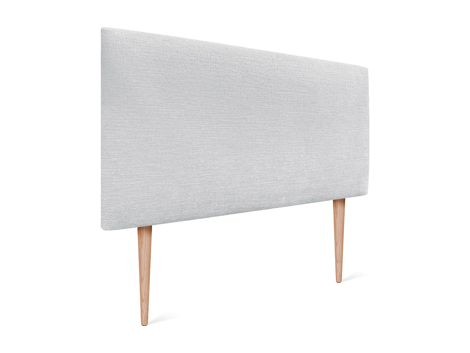 DHOME Tête de Lit Laine Naturelle 95x105cm avec Pieds de Lit 90 - Blanc