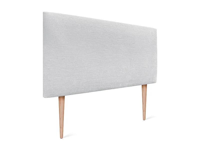 DHOME Tête de Lit Laine Naturelle 95x105cm avec Pieds de Lit 90 - Blanc