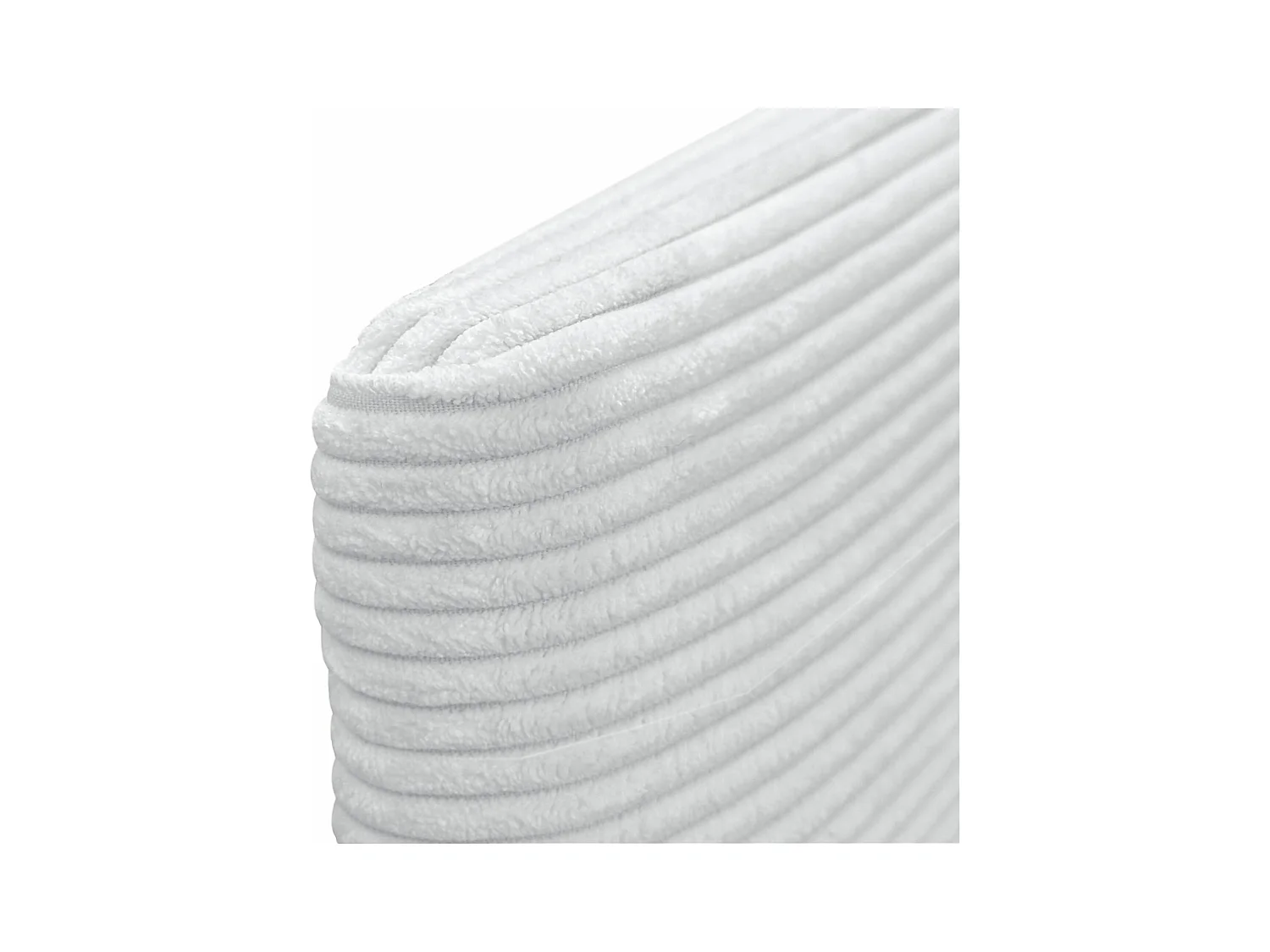 DHOME Effen corduroy hoofdeinde 105x60 bedden 105 - wit