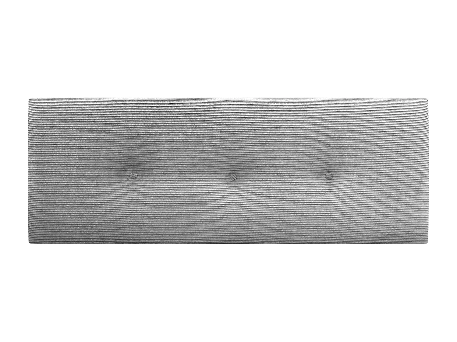 DHOME Testiera in velluto a coste tinta unita con bottoni 135x60 Letti 120/135/140 - Grigio