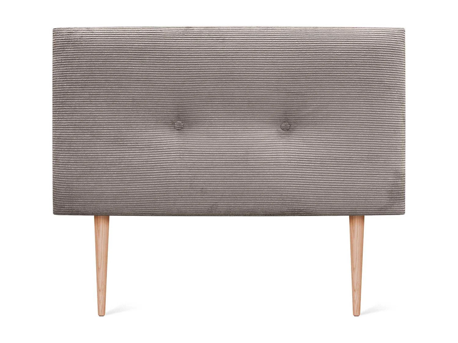 DHOME Tête de Lit Velours Côtelé Uni avec Boutons 80x105 avec Pieds de Lit 80/90 - Marron