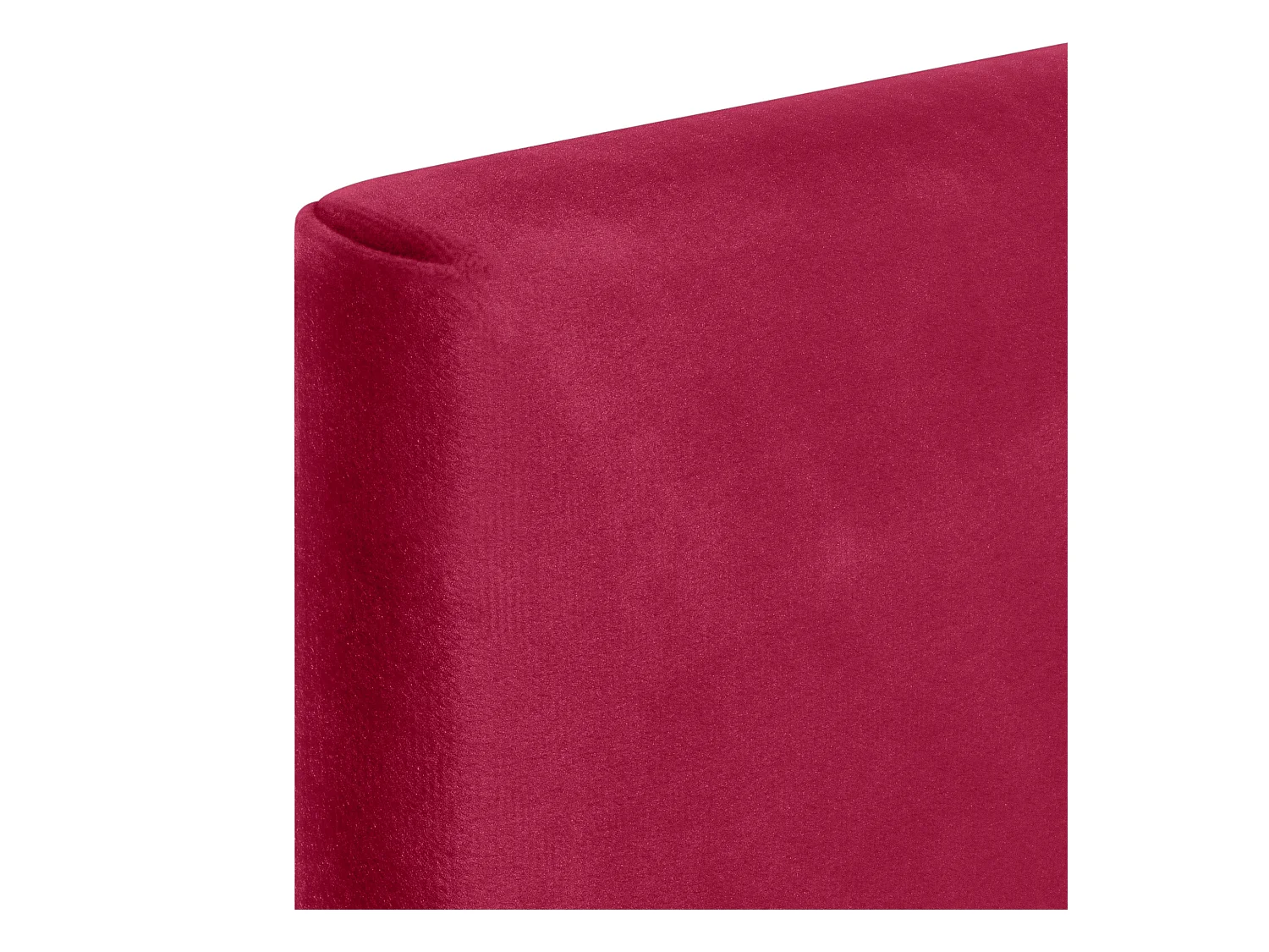 DHOME Tête de Lit Velours Lisse 135x115 avec Pieds de Lit 120/135/140 - Rouge