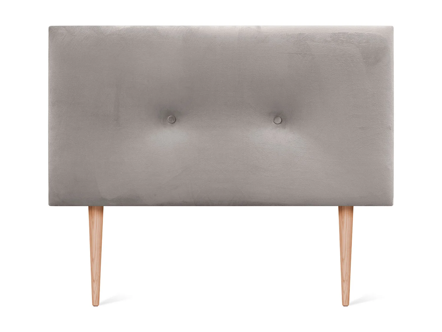 DHOME Tête de Lit Velours Lisse avec Boutons 80x115 avec Pieds de Lit 80/90 - Beige