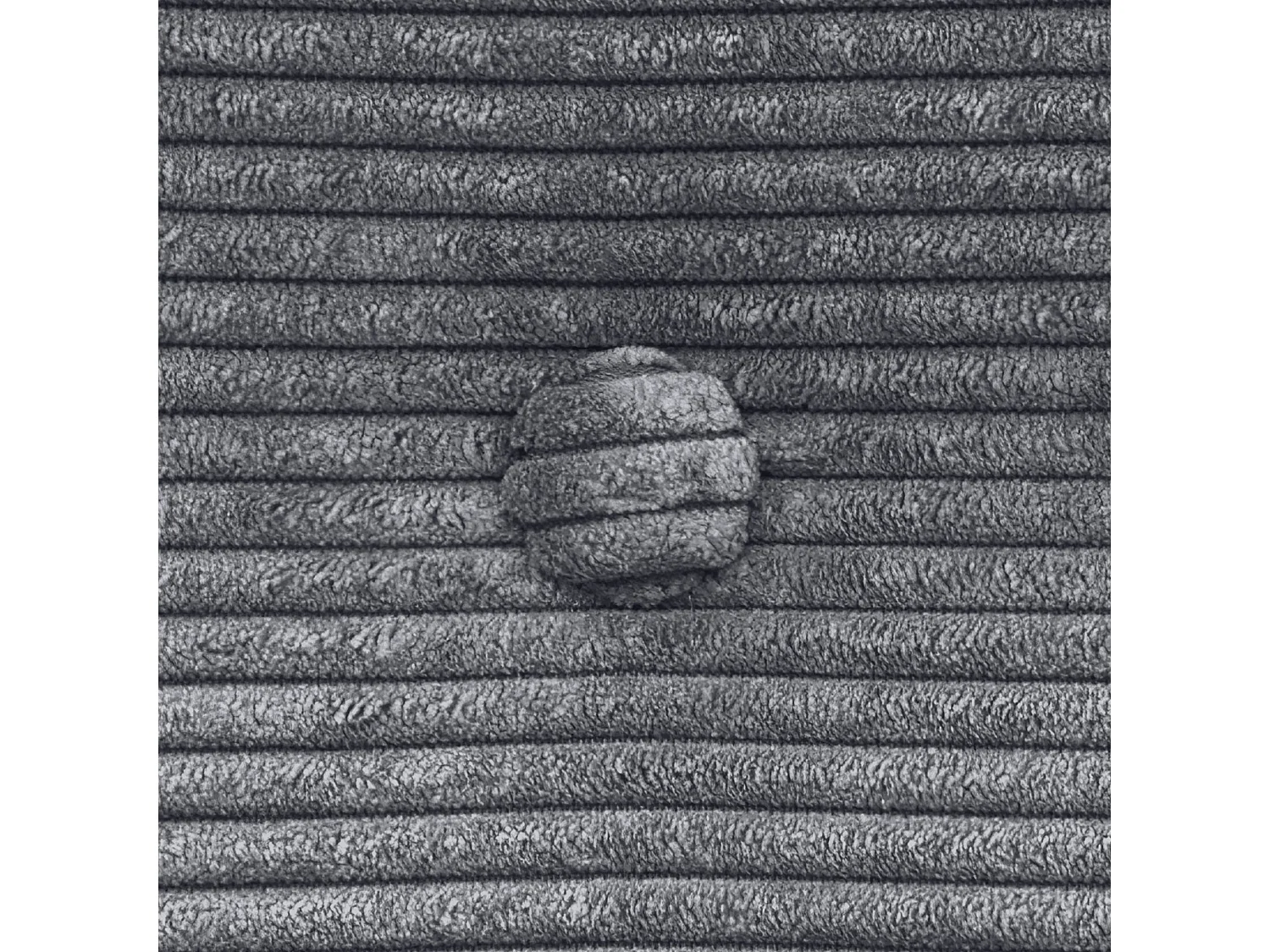 DHOME Tête de Lit Velours Côtelé Uni avec Boutons 105x115 avec Pieds de Lit 105 - Gris Foncé