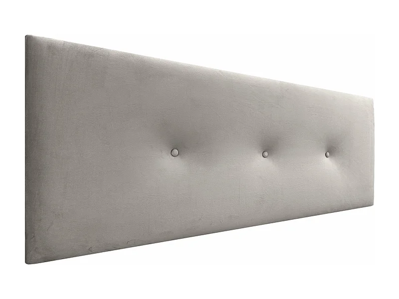 DHOME Kopfteil aus glattem Samt mit Knöpfen, 135 x 50, Betten 120/135/140 – Beige