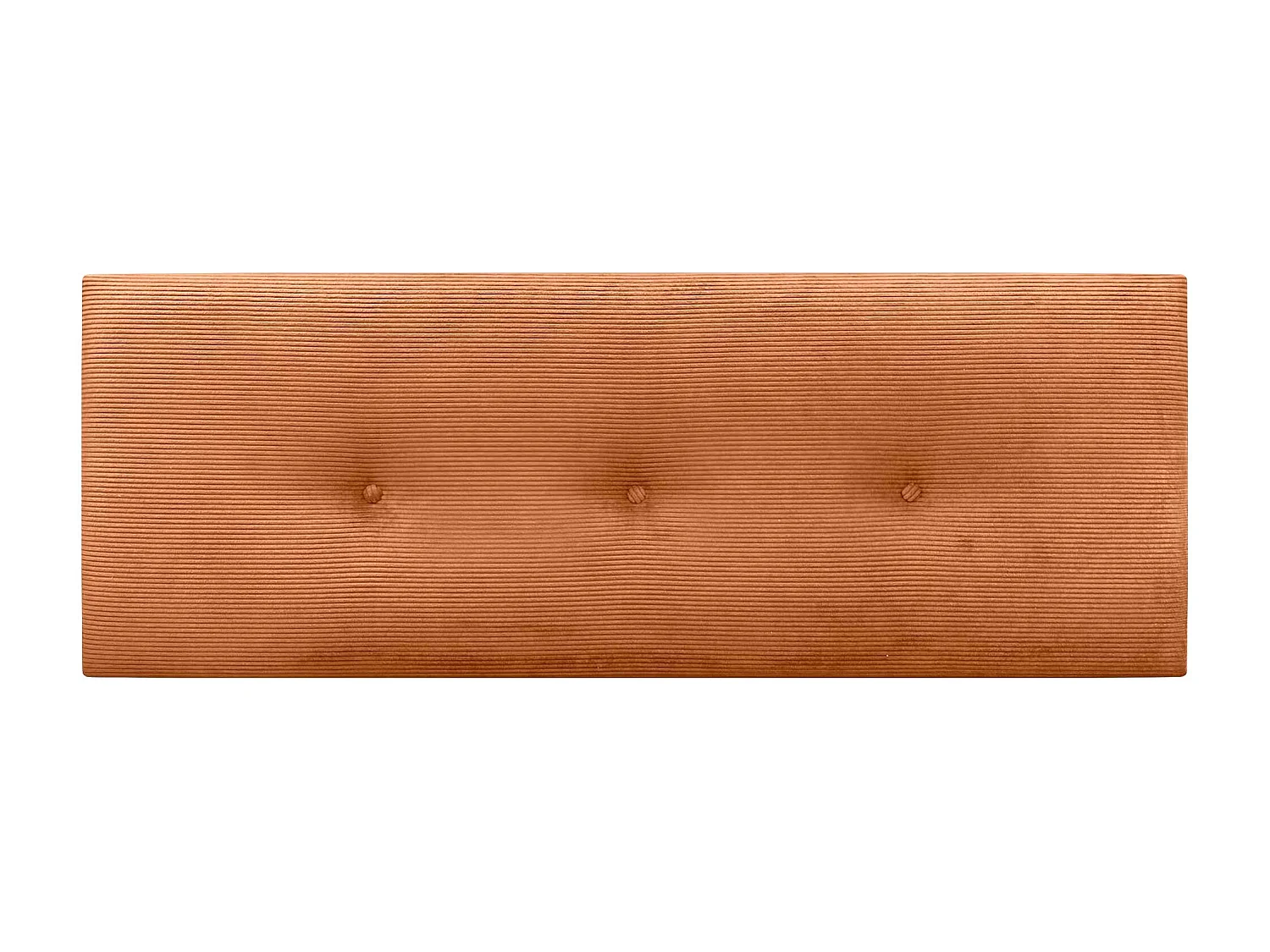 DHOME Testiera in velluto a coste tinta unita con bottoni 150x60 Letti 150/160 - Arancione