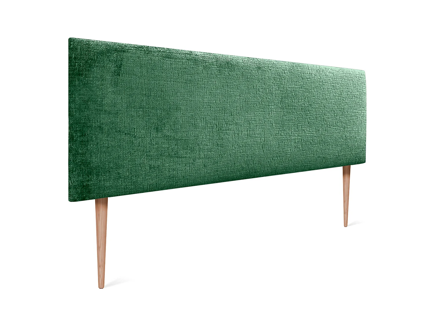 DHOME Tête de Lit Laine Naturelle 150x105cm avec Pieds de Lit 150 - Vert