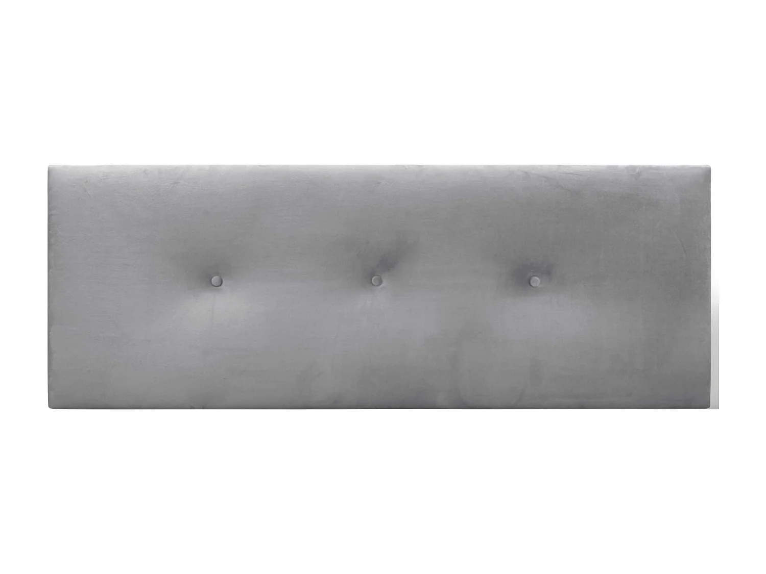 DHOME Glad fluwelen hoofdeinde met knopen 160x60 bedden 150/160 - lichtgrijs