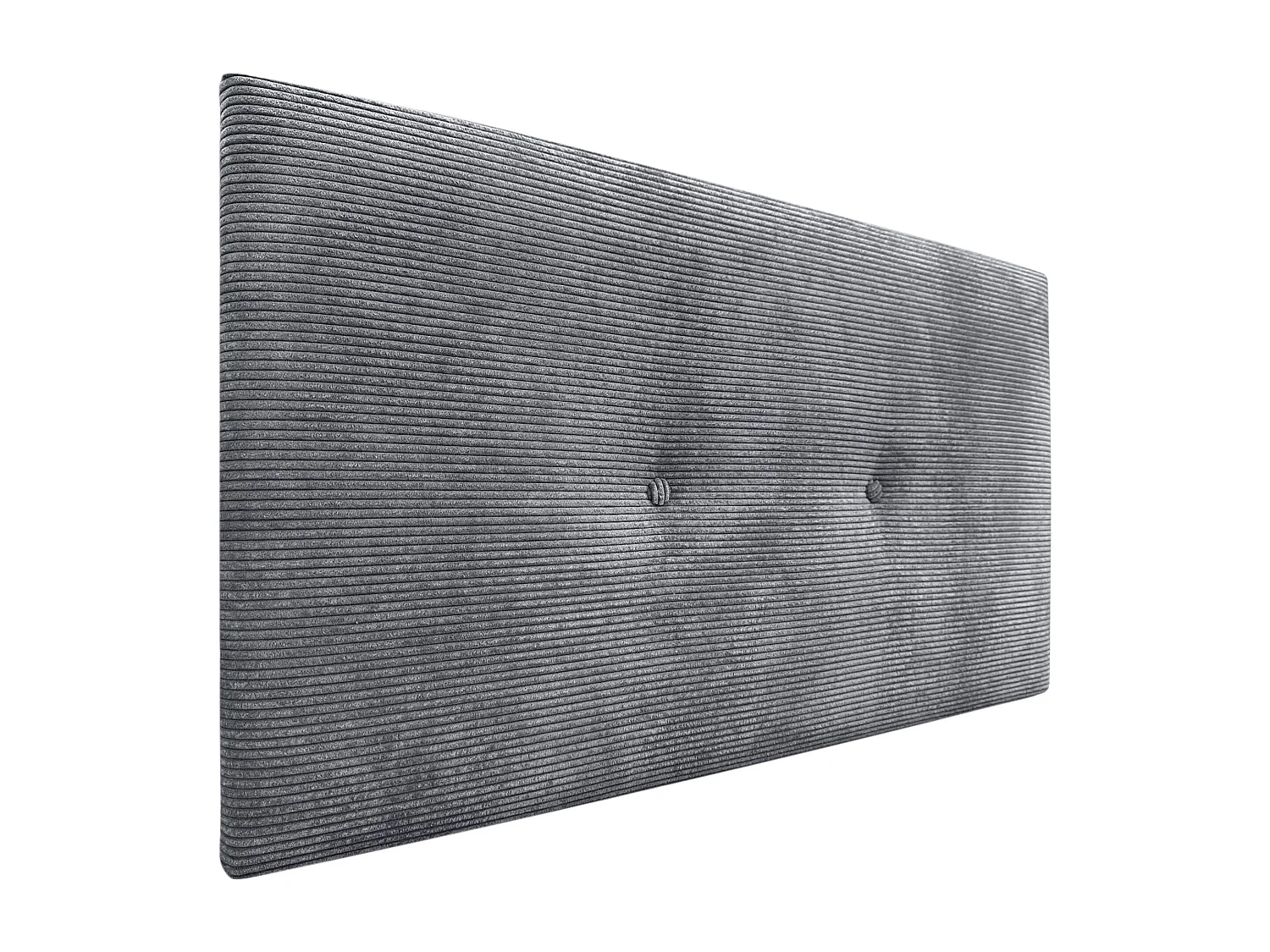 DHOME Tête de Lit Velours Côtelé Uni avec Boutons 95x60 Lits 80/90 - Gris Foncé