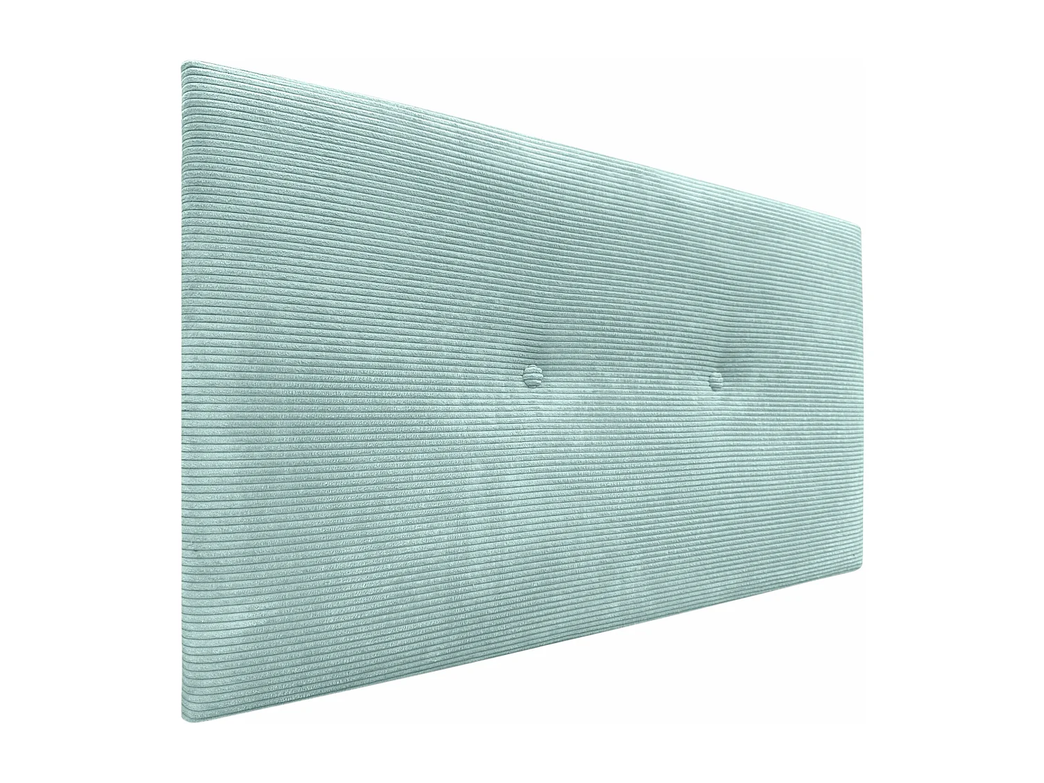 DHOME Tête de Lit Velours Côtelé Uni avec Boutons 80x60 Lits 80/90 - Vert Aqua