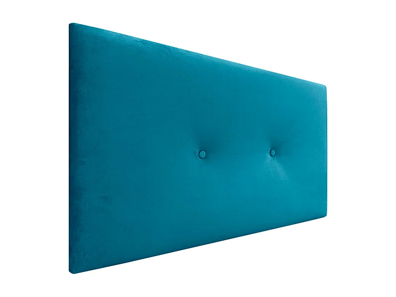 DHOME Tête de Lit Velours Lisse avec Boutons 90x60 Lits 80/90 - Bleu Clair