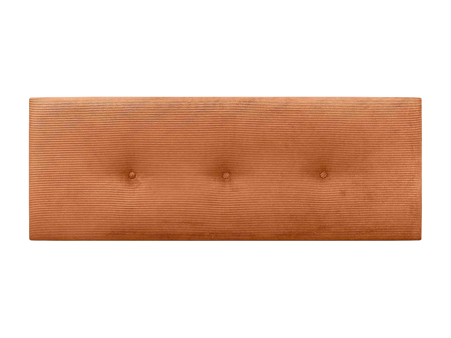 DHOME Einfarbiges Cord-Kopfteil mit Knöpfen 160x50 Betten 150/160 – Orange