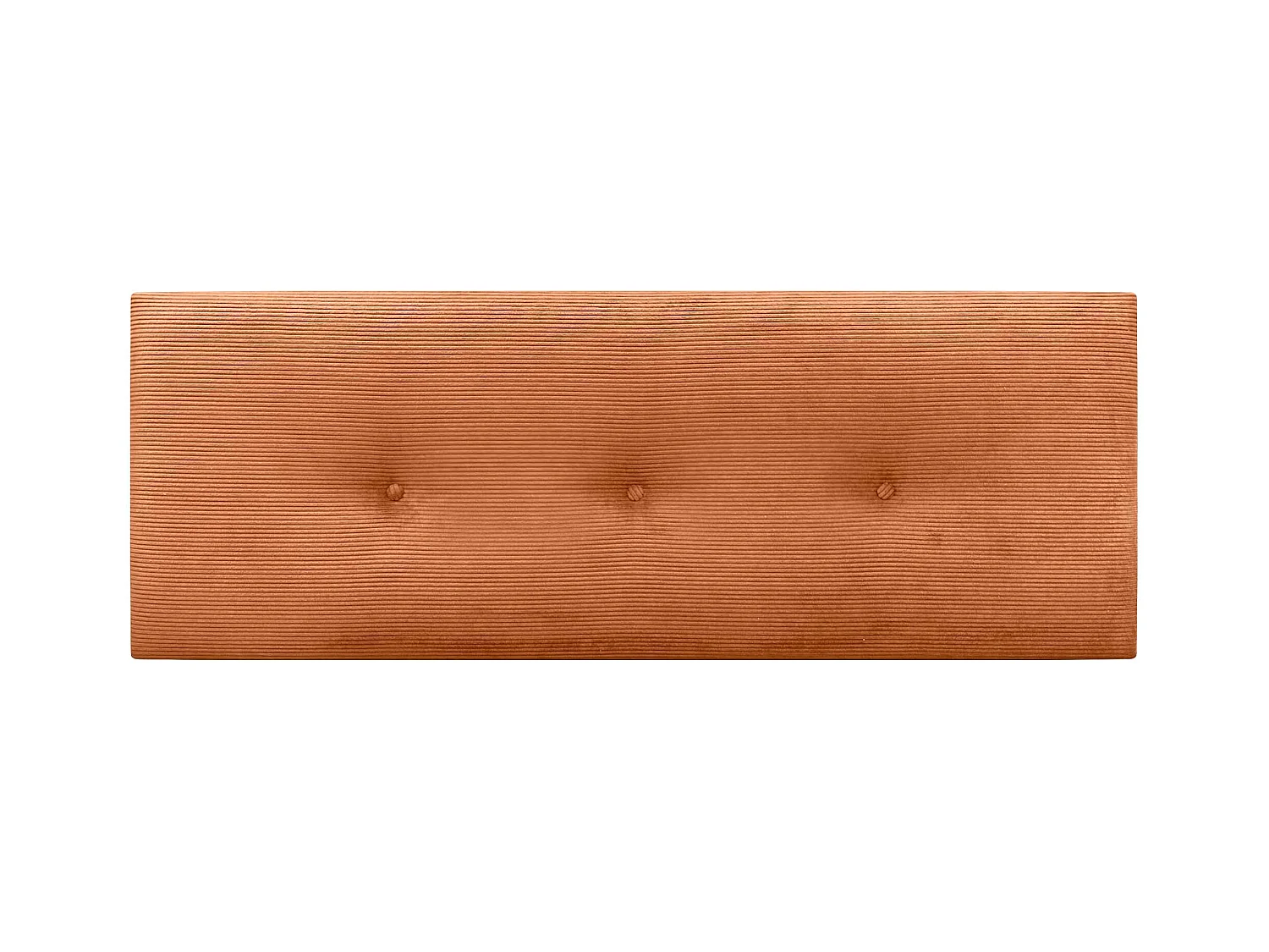 DHOME Effen corduroy hoofdeinde met knopen 160x50 bedden 150/160 - oranje