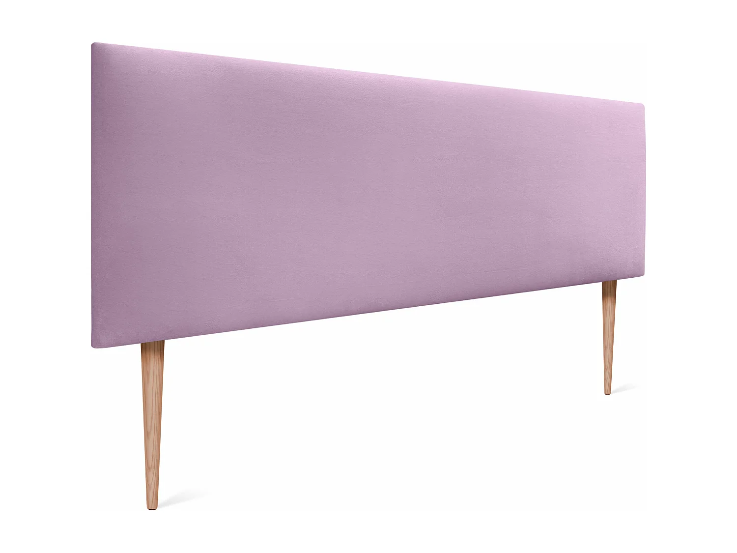 DHOME Glad fluwelen hoofdeinde 160x115 met bedpoten 150/160 - Roze