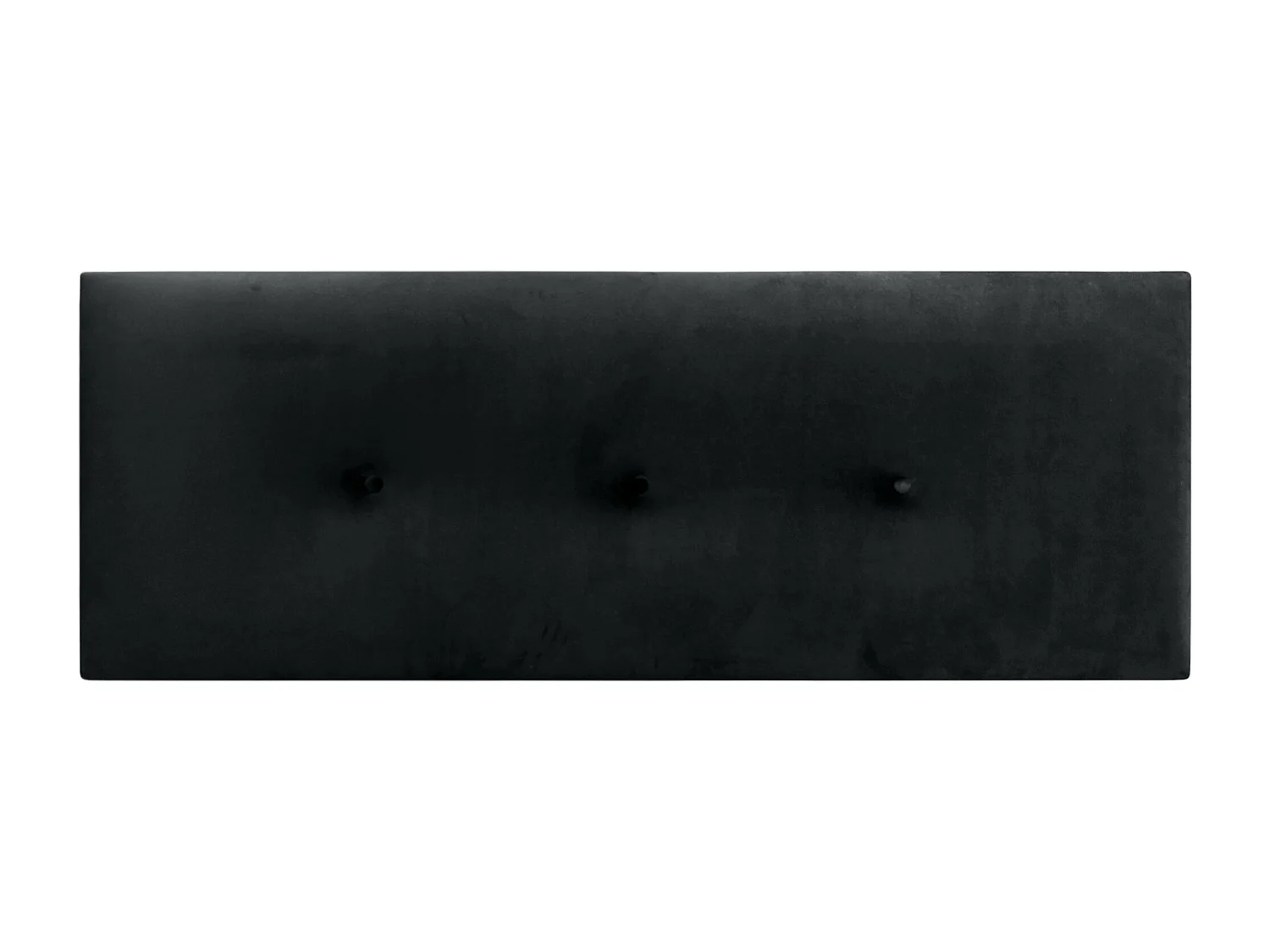 DHOME Tête de Lit Velours Lisse avec Boutons 145x50 Lits 120/135/140 - Noir