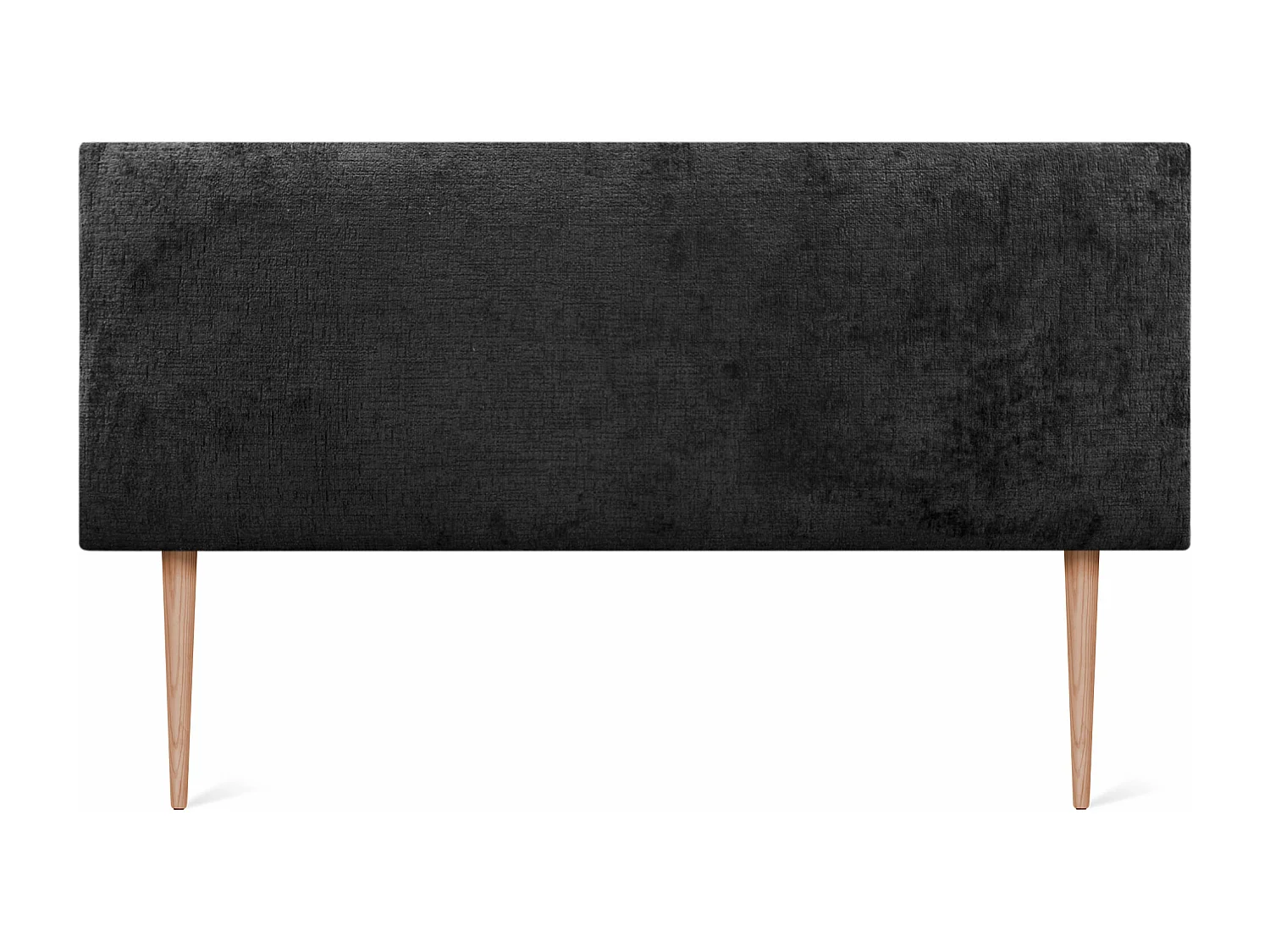 DHOME Tête de Lit Laine Naturelle 160x105cm avec Pieds de Lit 150/160 - Noir