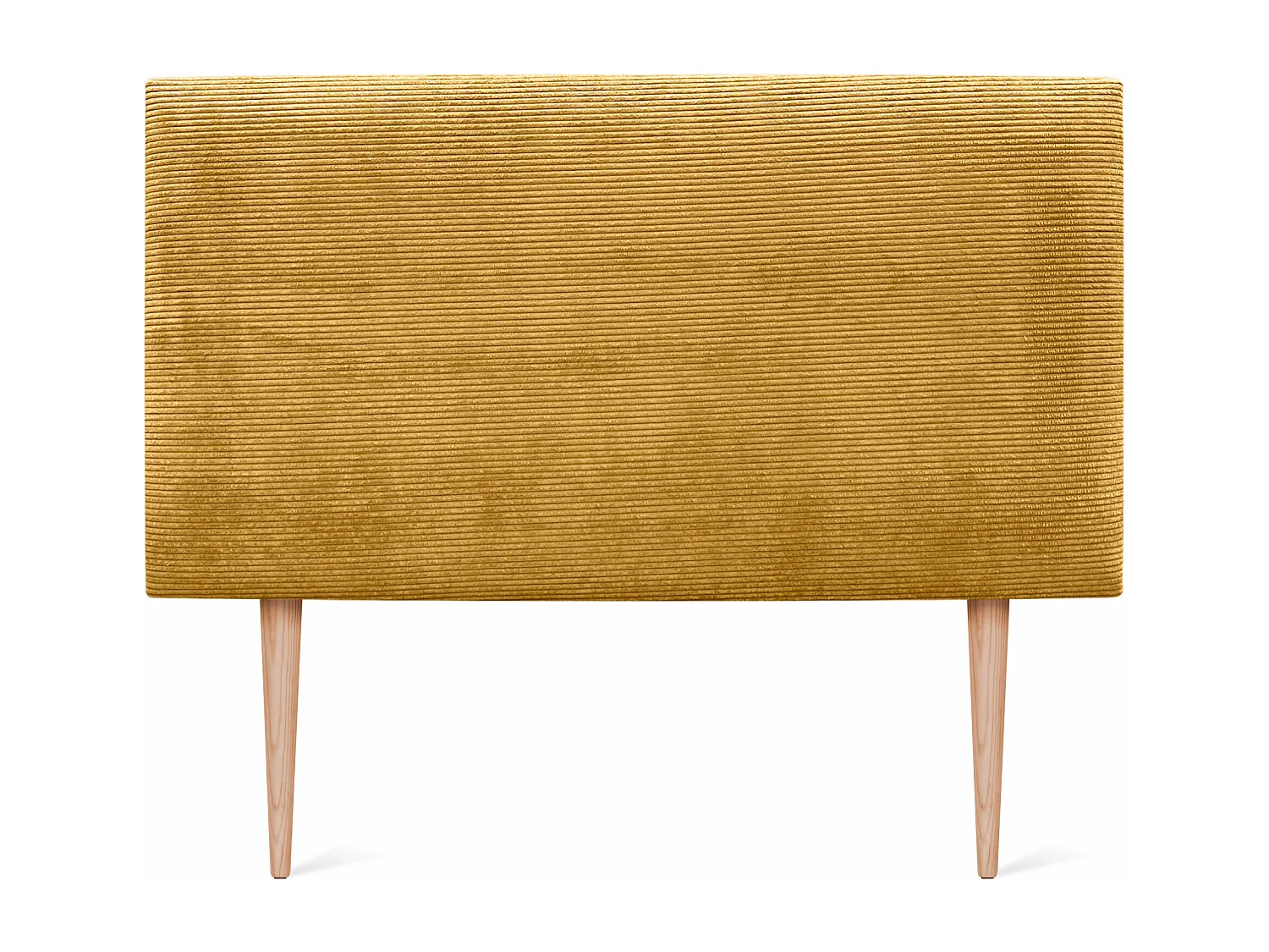 DHOME Cabeceira de veludo liso 95x115 com pernas de cama 80/90 - Mostarda