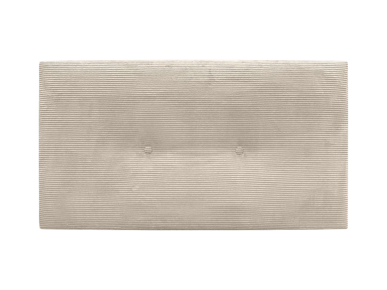 DHOME Tête de Lit Velours Côtelé Uni avec Boutons 80x60 Lits 80/90 - Beige