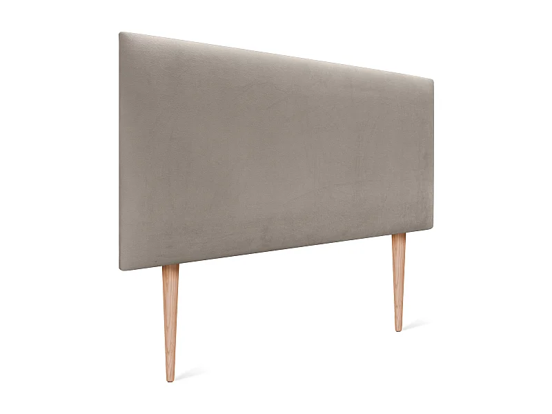 DHOME Tête de Lit Velours Lisse 105x115 avec Pieds de Lit 105 - Marron