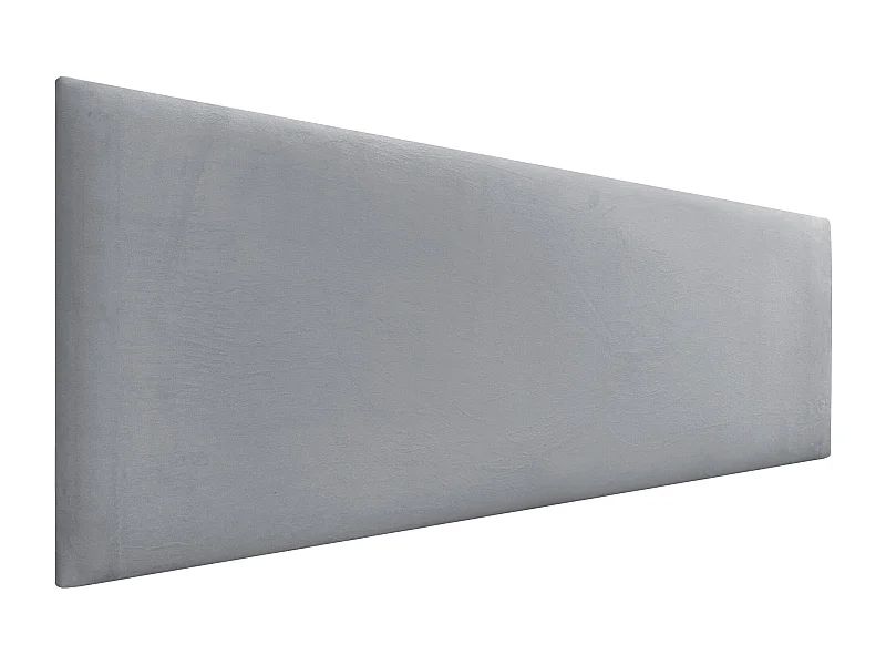 DHOME Kopfteil aus glattem Samt, 145 x 60 cm, Betten 120/135/140 – Hellgrau