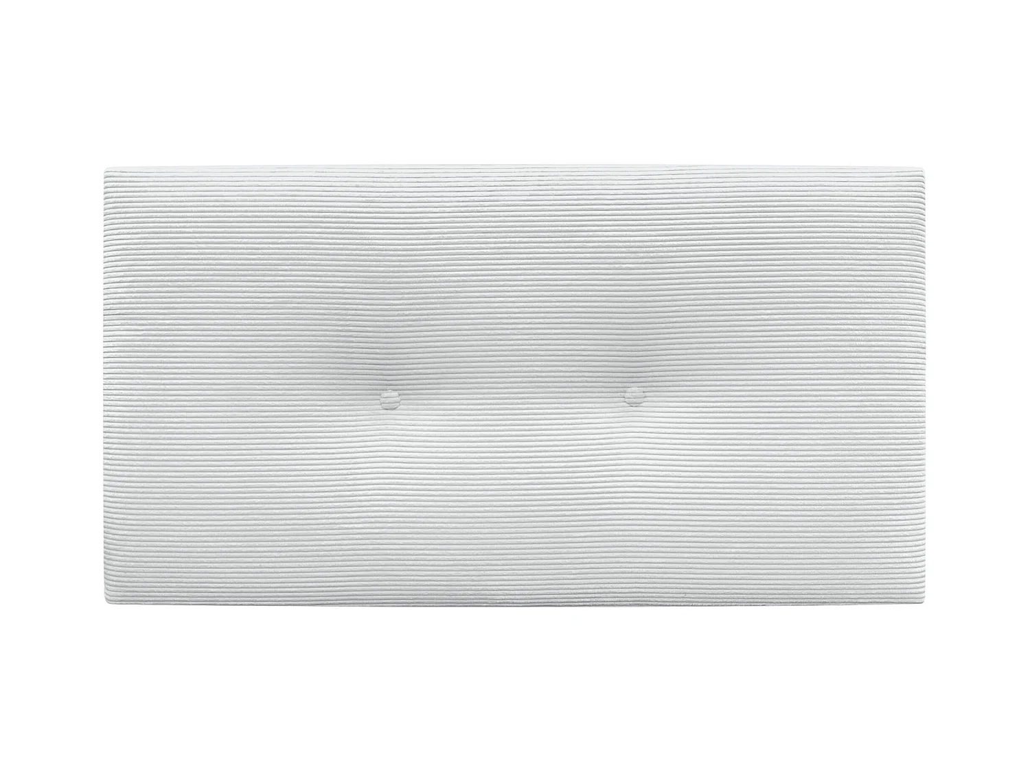 DHOME Einfarbiges Cord-Kopfteil mit Knöpfen 110x60 Betten 105 – Weiß