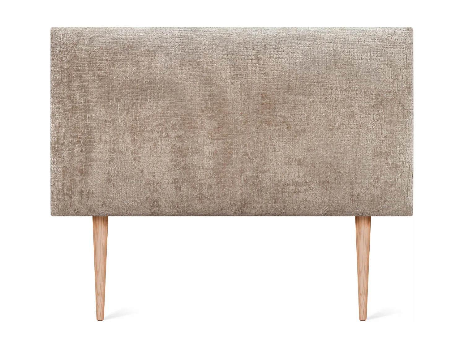 DHOME Tête de Lit Laine Naturelle 110x105cm avec Pieds de Lit 105/110 - Marron Clair