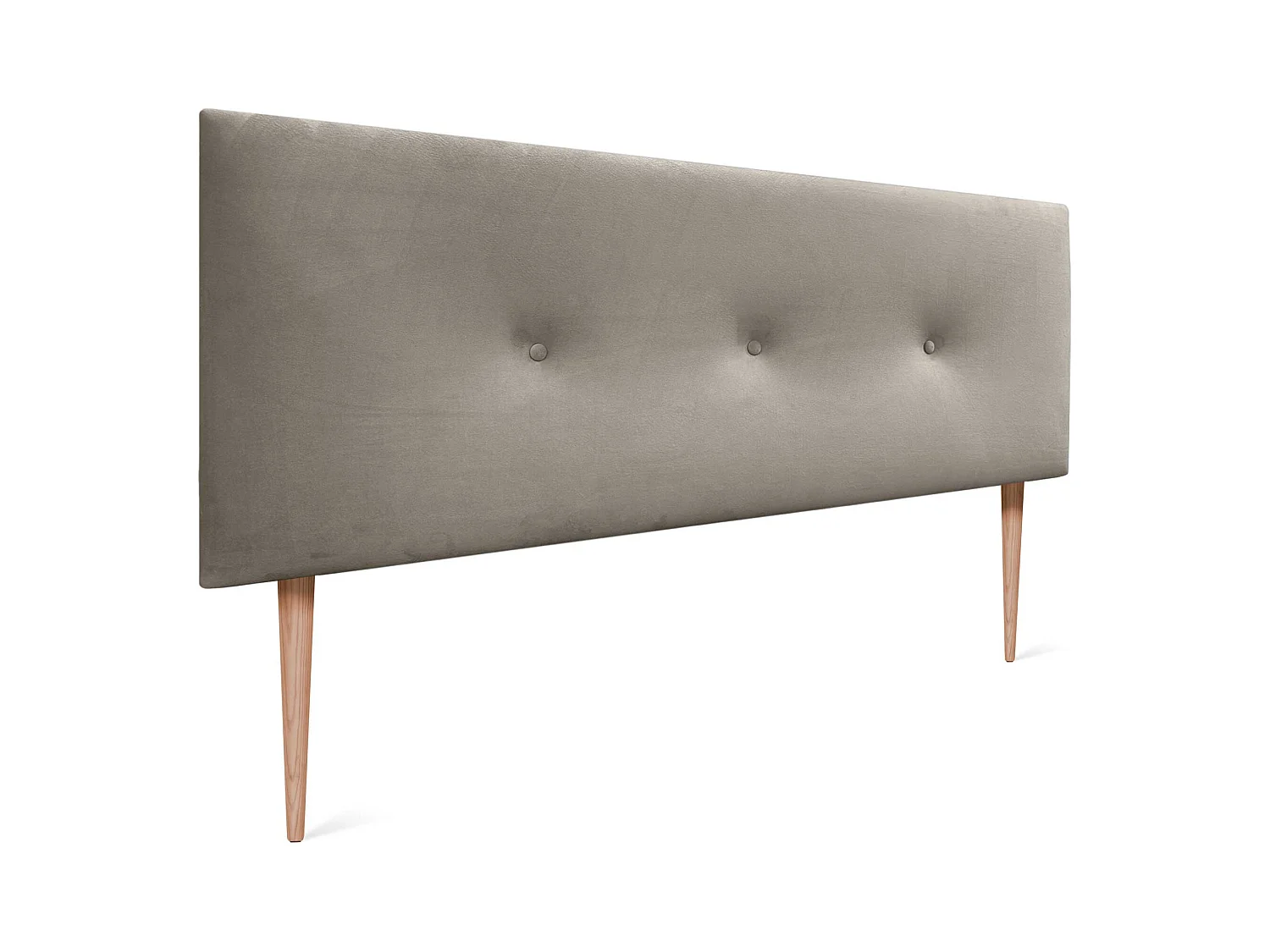 DHOME Tête de Lit Velours Lisse avec Boutons 150x105 avec Pieds de Lit 150/160 - Marron