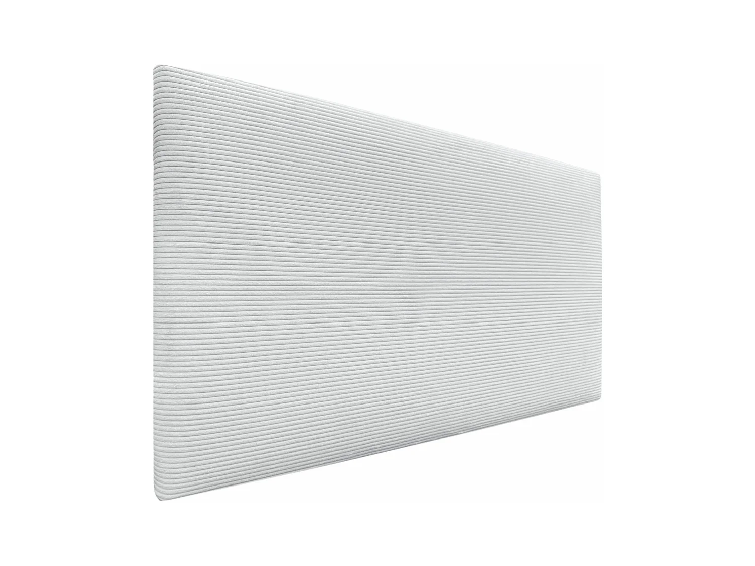 DHOME Tête de Lit Velours Côtelé Uni 135x60 Lits 120/135/140 - Blanc