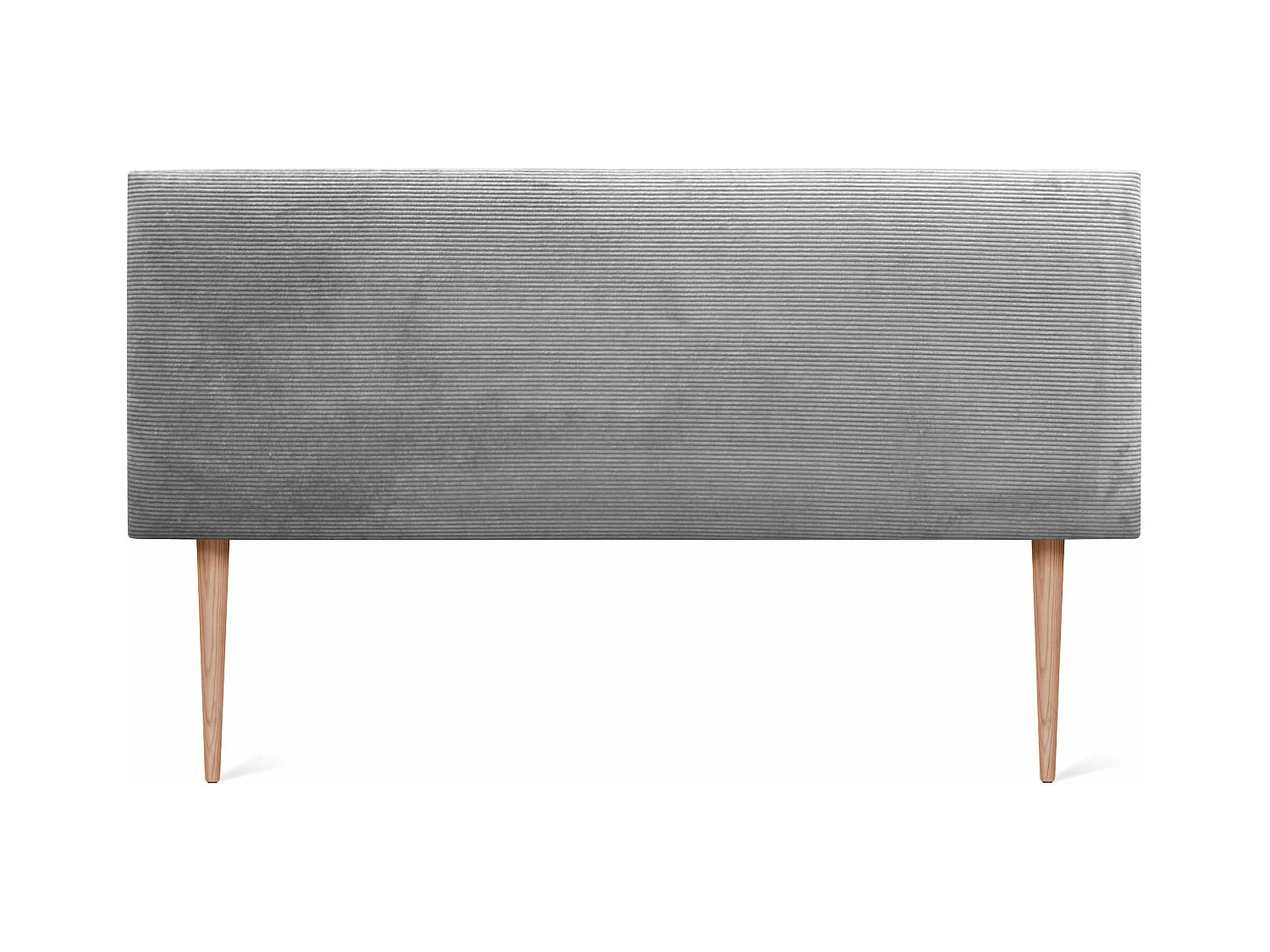 DHOME Effen Corduroy Hoofdbord 135x115 met Bedpoten 120/135/140 - Grijs
