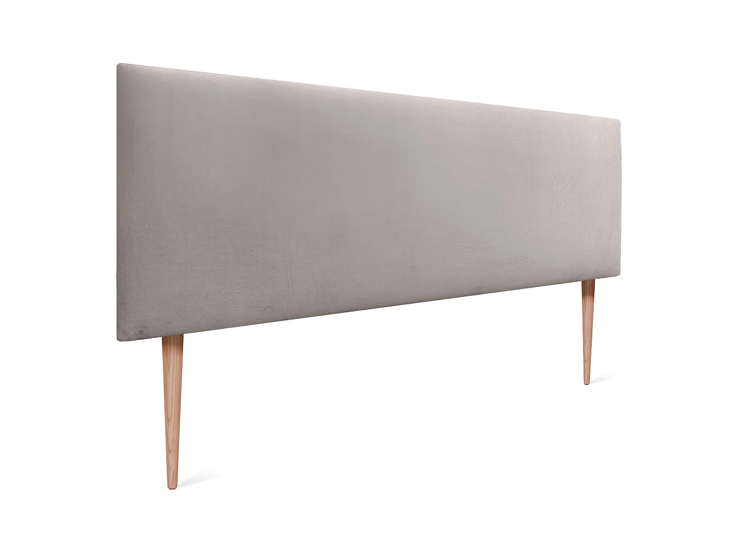 DHOME Tête de Lit Velours Lisse 150x105 avec Pieds de Lit 150/160 - Beige