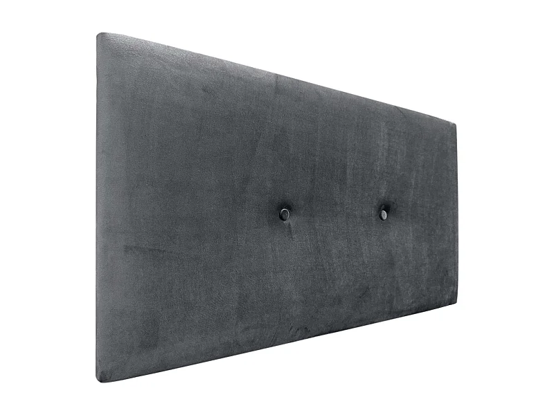 DHOME Tête de Lit Velours Lisse avec Boutons 105x50 Lits 105 - Gris Foncé