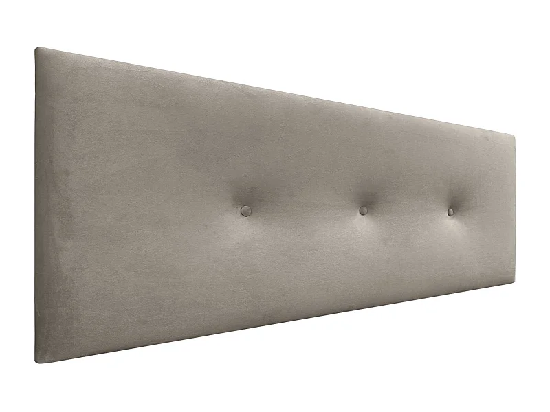 DHOME Kopfteil aus glattem Samt mit Knöpfen, 150 x 50, Betten 150/160 – Braun